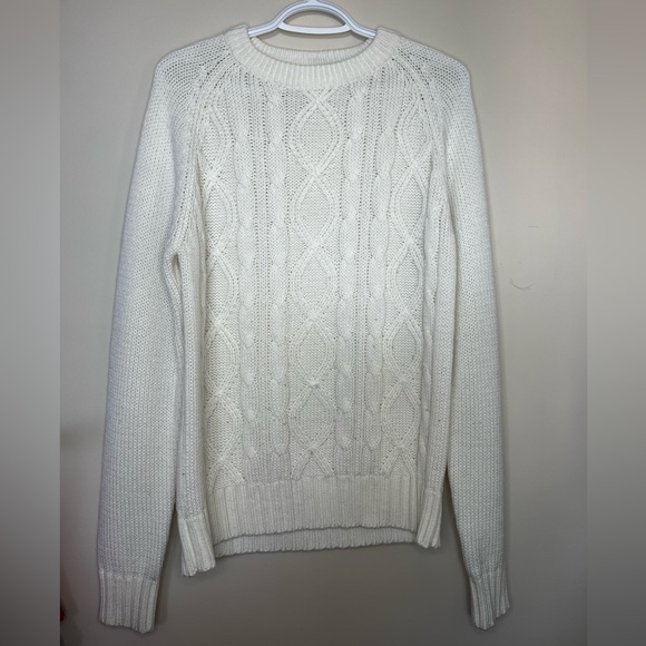 Vintage white cable knit sweater - Picture 1 of 3